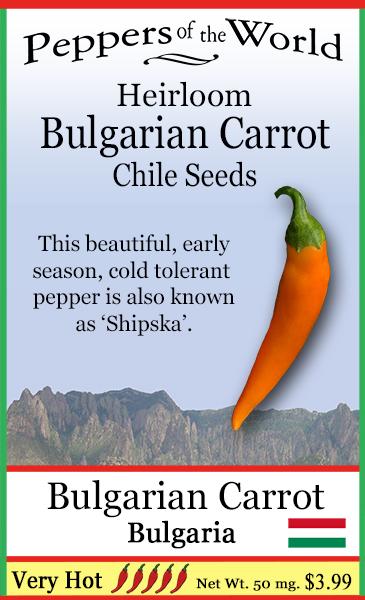 Bulgarian Carrot Pepper Seeds - Lucifer's House of Heat