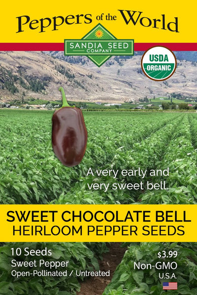 Bell Sweet Chocolate Seeds - Organic - Lucifer's House of Heat