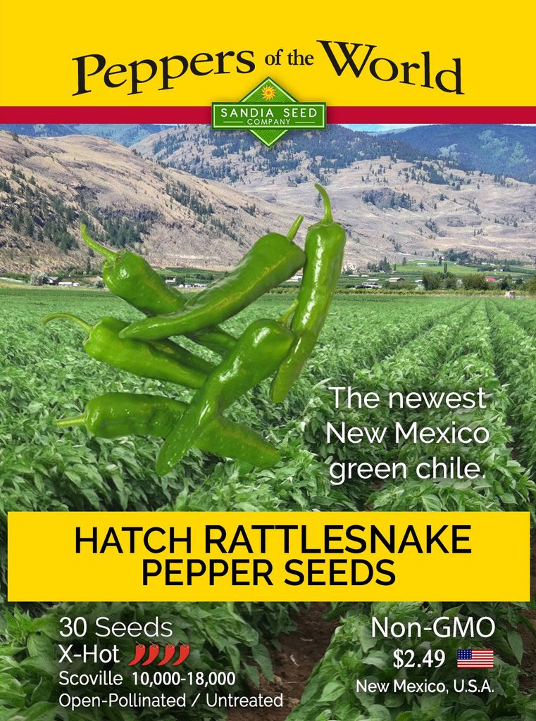 Hatch Green Rattlesnake X-Hot Chile Seeds - Lucifer&