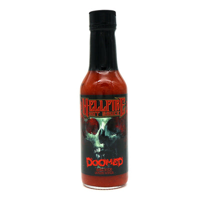 Hellfire Doomed Hot Sauce made with 6.66 Million SHU Pepper Extract - Lucifer's House of Heat