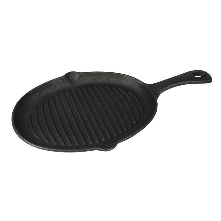 Jim Beam Cast Iron Skillet with Handle Mitt and Wood Trivet - Lucifer&